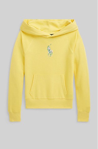 Floral Big Pony Terry Hoodie
