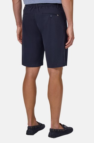 BOGGI MILANO Bermuda hlače iz raztegljivega bombaža Modra - Navy 2