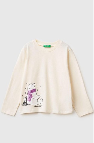 Majica z dolgimi rokavi in bleščečim potiskom