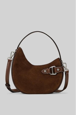 Suede Small Tasha Shoulder Bag
