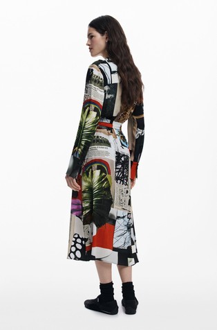 DESIGUAL Shirt midi dress designed by Mr. Christian Lacroix Multi 2