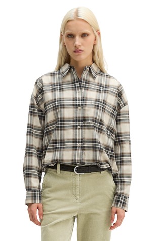 Relaxed checkered shirt in organic cotton
