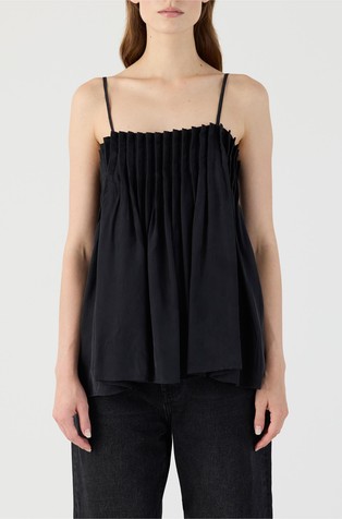 Gathered top with thin straps