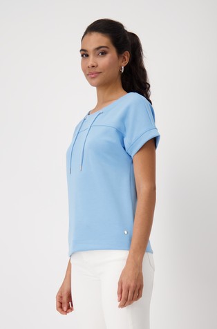 MONARI Short sleeved sweatshirt with drawstring Spring Water 2
