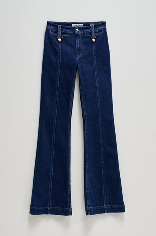 SALSA JEANS Destiny push up flare jeans with decorative buttons Blue 7