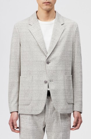 Suknjič z enorednim zapenjanjem iz teksturirane viskozne mešanice