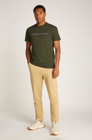 TOMMY HILFIGER Majica z vezenim logotipom Zelena - Green 3