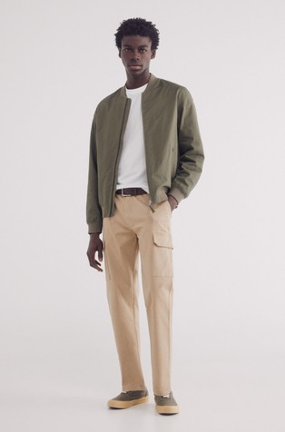 SPRINGFIELD Slim fit udobne cargo hlače Bež - Beige 3