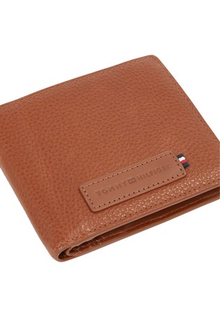 TOMMY HILFIGER Premium usnjena denarnica z žepom za kovance Rjava - Winter Cognac 4