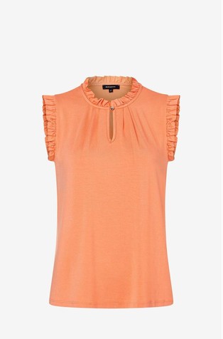 Jersey viscose top with ruffles