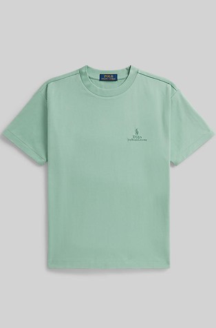 Oversized fit bombažna logo majica s kratkimi rokavi