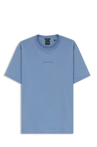 Relaxed-fit cotton-blend T-shirt with reflective artwork