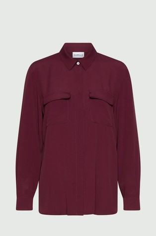 Silk-blend crêpe de Chine shirt