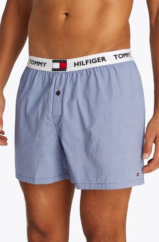 TOMMY HILFIGER TH Original ohlapne bombažne boksarice Modra - Blue 4