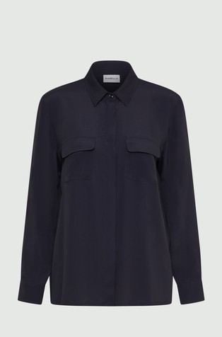 Silk-blend crêpe de chine shirt
