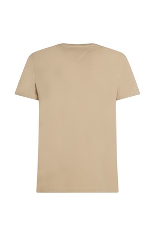 TOMMY HILFIGER Slim fit majica s kratkimi rokavi iz organskega bombaža Rjava - Light Brown 6
