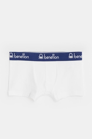 BENETTON Paket 2 boksaric z logo pasom Bela - White 2