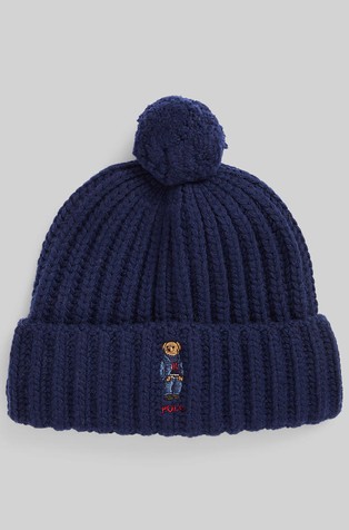 Polo Bear Rib Pom-pom Banie