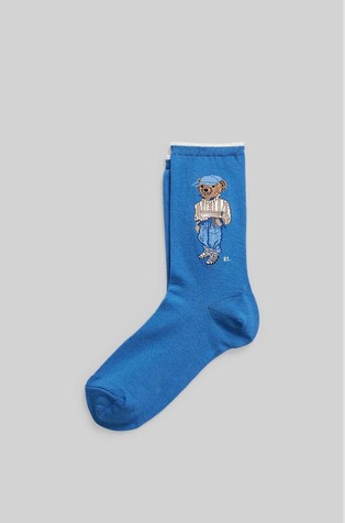 Polo Bear Cotton-Blend Crew Socks