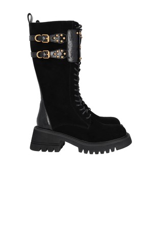 Madeleine combat gležnjarji iz semiša z logotipom