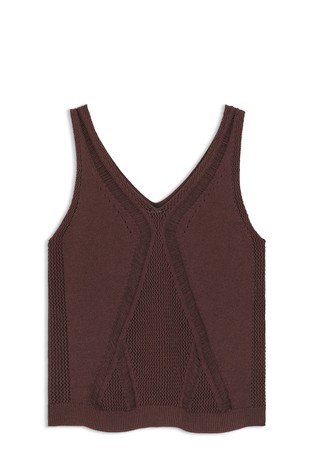Knitted sleeveless top