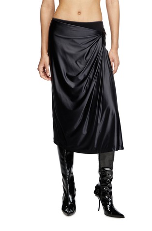 Midi skirt with chintz finish