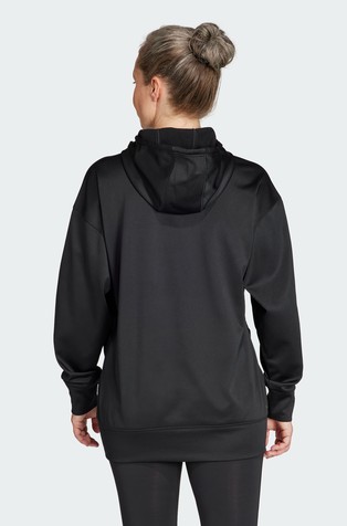 ADIDAS Game and Go pulover s kapuco in flisirano notranjostjo Črna - Black 3