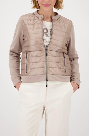 Quilted jacket with neoprene