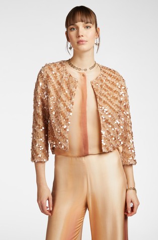 Sequined short jacket