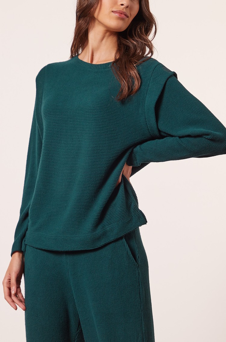 ETAM Amythis majica z dolgimi rokavi Zelena - Green 
