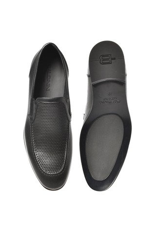 BALDININI Loafer čevlji iz perforiranega usnja Črna - Black 4