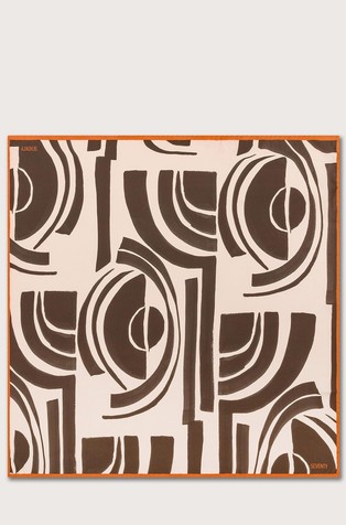 Silk foulard with pattern