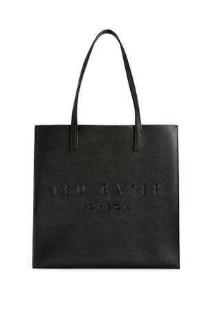 Large Textured Faux Leather Tote Bag