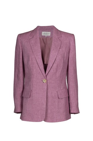 Single-breasted linen blazer