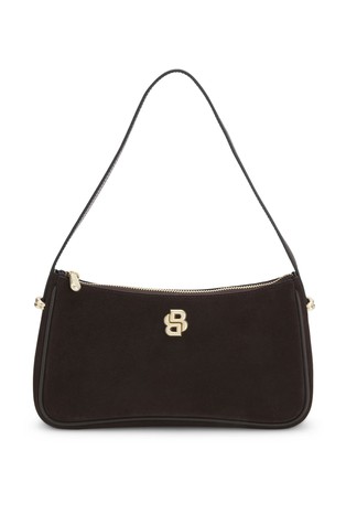 Suede shoulder bag