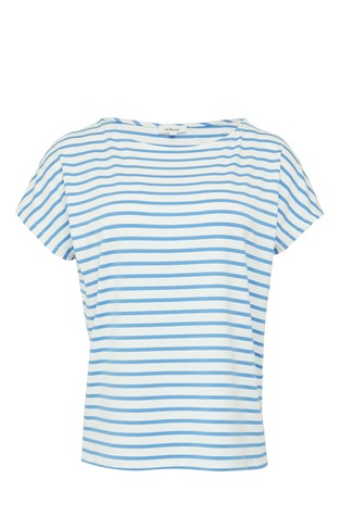 Striped viscose t-shirt in a relaxed fit