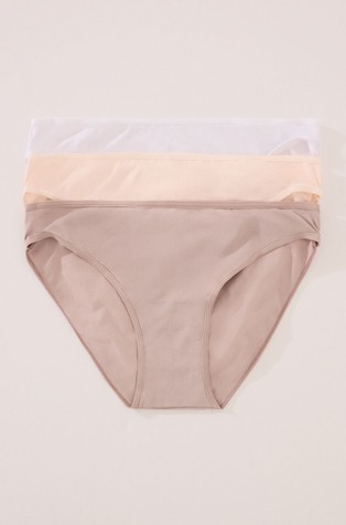 Paket 3 klasičnih spodnjih hlačk iz mikrofibre