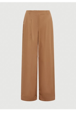 Relaxed fit cotton-blend trousers