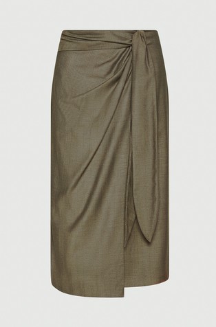 Midi skirt in wool-blend