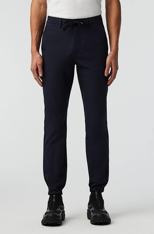 Tapered fit trousers with drawstring