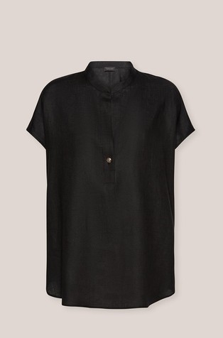 Relaxed fit blouse in mix fabrics