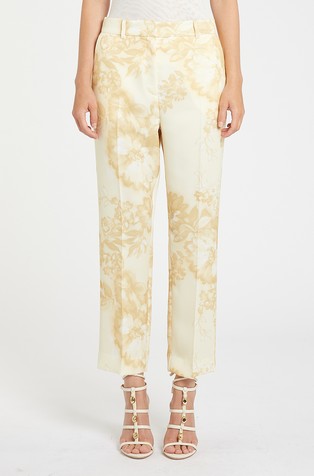 Cropped trousers with pattern