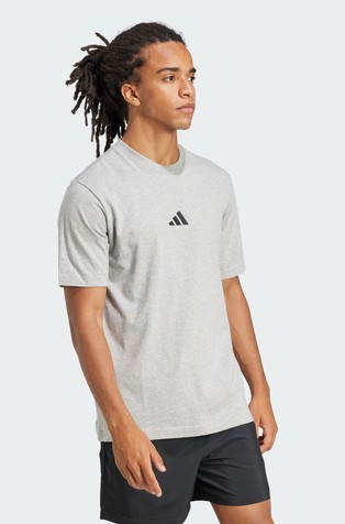 ADIDAS Essentials Small Logo Single Jersey T-Shirt Gray 5
