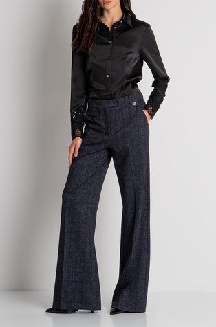 Reguar fit checked pants