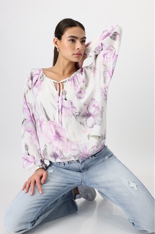 Bluza s cvetličnim vzorcem