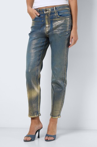 NMMONI cropped coated jeans