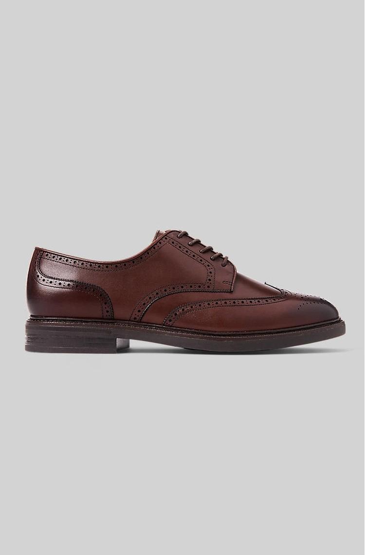 RALPH LAUREN Asher elegantni usnjeni čevlji Rjava - Polo Brown 