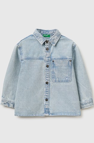 Denim srajca s črtastim vzorcem