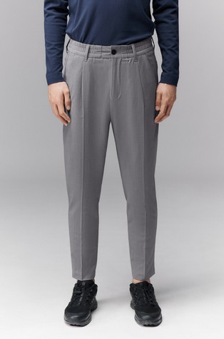 Relaxed fit hlače z gubami iz raztegljive volnene mešanice