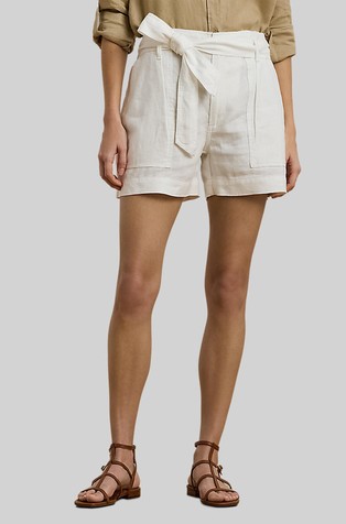 Belted Linen Short